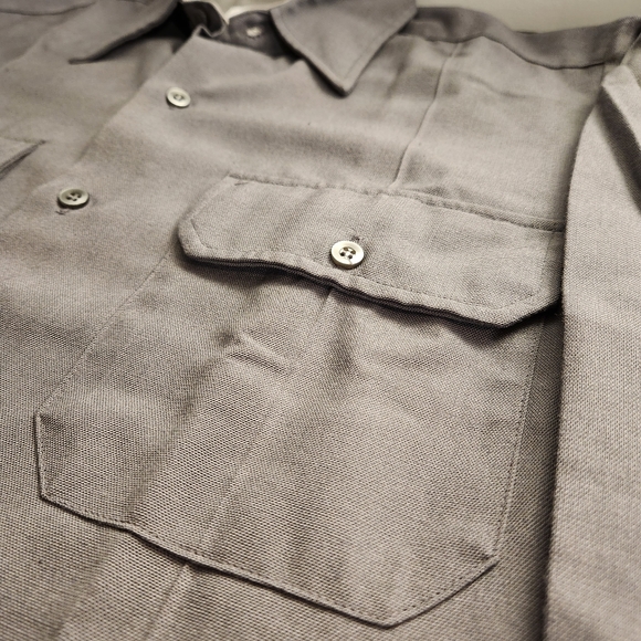 True Vintage U.S Flying Cross Uniform Shirt All Weather Deluxe Tropical Gray - Picture 2 of 5